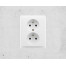 ABB Classic 5512C-2349 B1 zásuvka dvojnásobná s ochrannými kolíky, jasně bílá-1