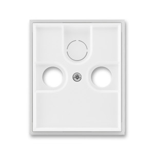 ABB Element Time 5011E-A00300 01 kryt zásuvky anténní, s vylamovacím otvorem, bílá/ledová bílá