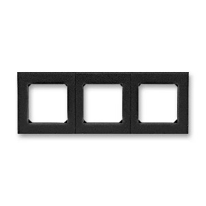 ABB Levit 3901H-A05030 63 rámeček pro elektroinstalační přístroje, trojnásobný, onyx / kouřová černá