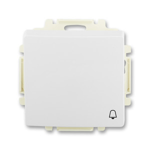 ABB Swing (L) 3557G-A80343 B1 ovládač zapínací se symbolem zvonku řazení 1/0 tlačítko, jasně bílý