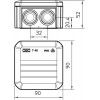 OBO T 40 krabice s průchodkami IP55 90x90x52 /2007045/