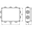 SEZ S-BOX 406 SK krabice 190x140x70mm, 10 kruhových průchodek, IP55-2