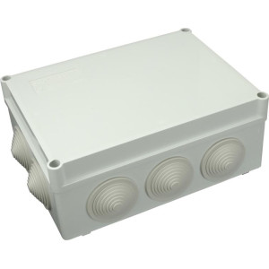 SEZ S-BOX 406 SK krabice 190x140x70mm, 10 kruhových průchodek, IP55