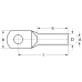 OL 16-M8 Cu lisovací kabelové oko 16x8mm