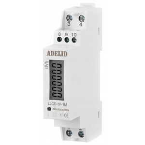 Adelid LLCD-1F-1M jednofázový elektroměr na DIN lištu