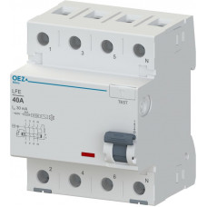 OEZ LFE-40-4-030A proudový chránič 40A 30mA /46400/