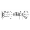 SEZ ISGN 6353 spojovací zásuvka 63A 5P 400V IP67