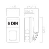 Scame 633.1W zásuvková rozvodnice ENERBOX 16A 5P 2x230V