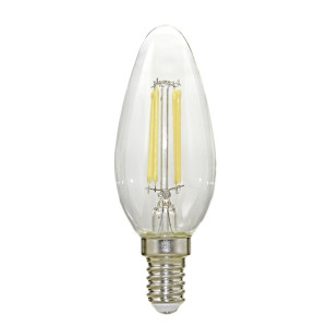 Argus LED FLM E14 C37 4W WW svíčková LED žárovka 4W s vláknem, čirá