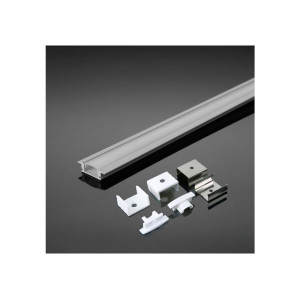 AR1 AL profil pro LED pásky, k zapuštění, včetně plexi 2m