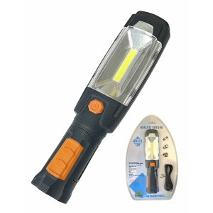 Konnoc S-3212 3W LED COB+6 led nabíjecí pracovní svítilna