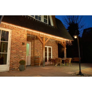 NIPEKO 228963 LED vánoční osvětlení, závěs, záblesk, IP44, časovač, teplá bílá
