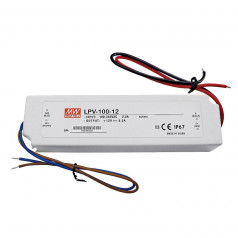 Meanwell LPV-100-12 LED transformátor 12V 100W IP67