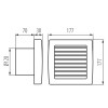 Kanlux TWISTER AOL 120T ventilátor s automatickou žaluzií a časovým spínačem /70960/